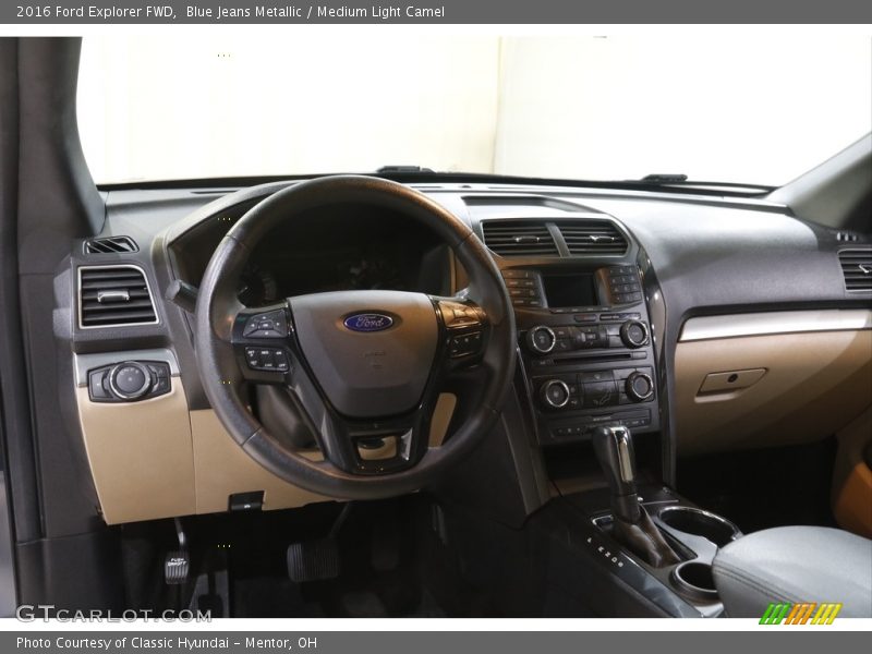 Blue Jeans Metallic / Medium Light Camel 2016 Ford Explorer FWD