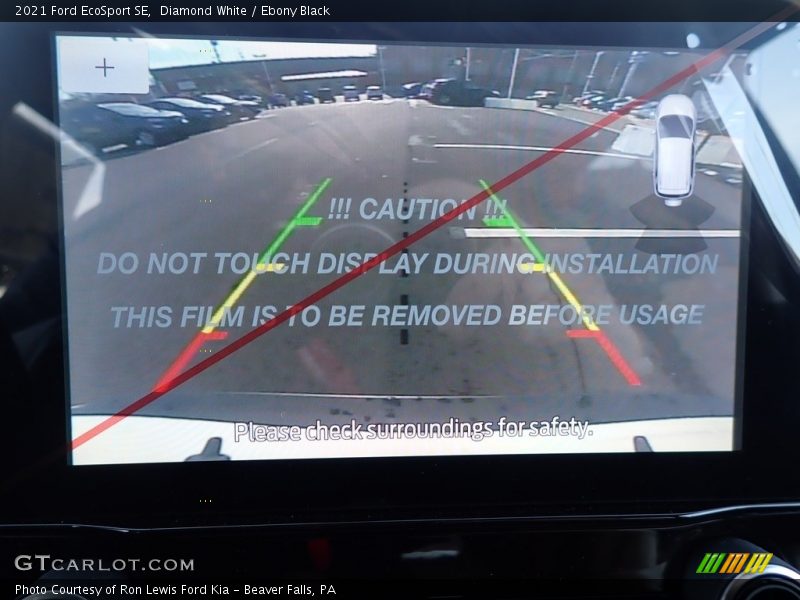 Diamond White / Ebony Black 2021 Ford EcoSport SE