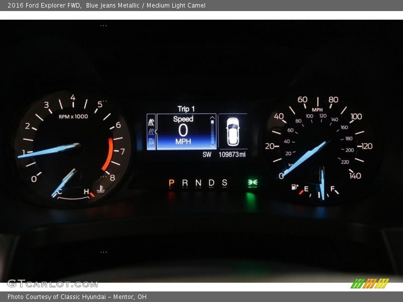 Blue Jeans Metallic / Medium Light Camel 2016 Ford Explorer FWD