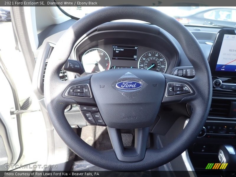 Diamond White / Ebony Black 2021 Ford EcoSport SE
