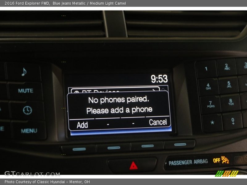 Blue Jeans Metallic / Medium Light Camel 2016 Ford Explorer FWD