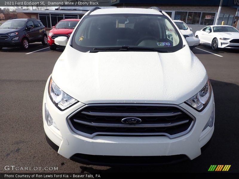 Diamond White / Ebony Black 2021 Ford EcoSport SE