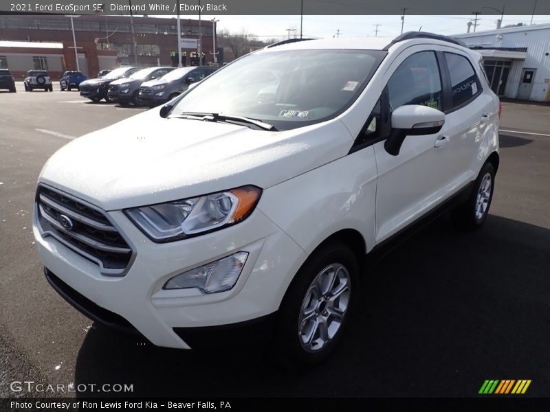 Diamond White / Ebony Black 2021 Ford EcoSport SE