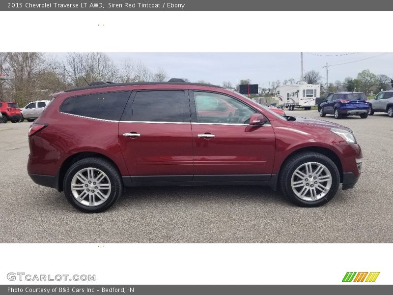 Siren Red Tintcoat / Ebony 2015 Chevrolet Traverse LT AWD