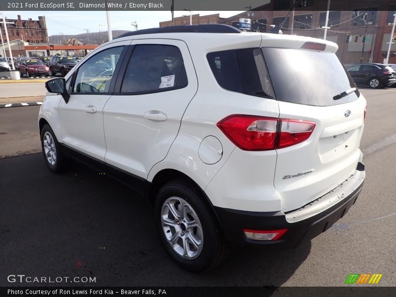 Diamond White / Ebony Black 2021 Ford EcoSport SE