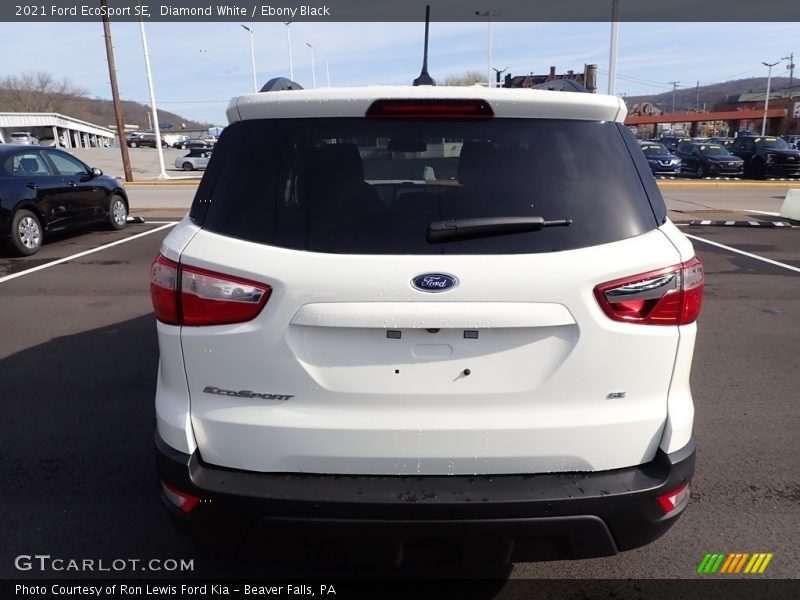 Diamond White / Ebony Black 2021 Ford EcoSport SE