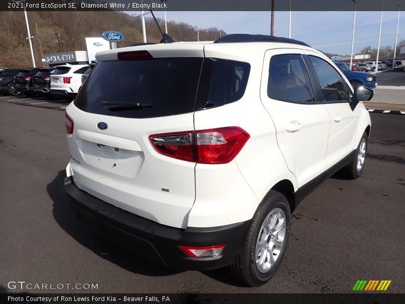 Diamond White / Ebony Black 2021 Ford EcoSport SE