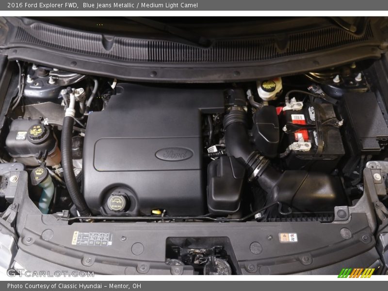 Blue Jeans Metallic / Medium Light Camel 2016 Ford Explorer FWD