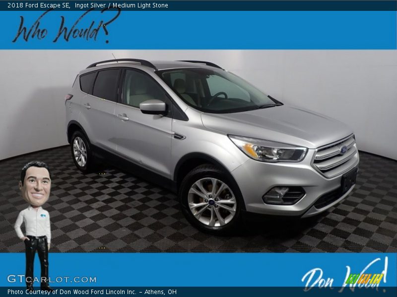 Ingot Silver / Medium Light Stone 2018 Ford Escape SE