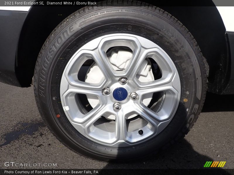 Diamond White / Ebony Black 2021 Ford EcoSport SE