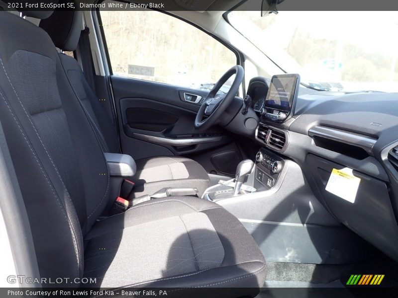 Diamond White / Ebony Black 2021 Ford EcoSport SE