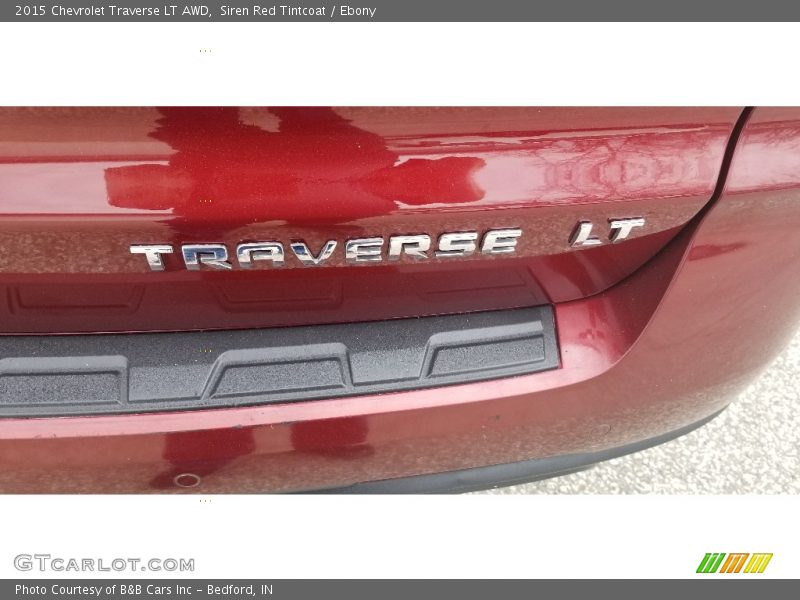 Siren Red Tintcoat / Ebony 2015 Chevrolet Traverse LT AWD