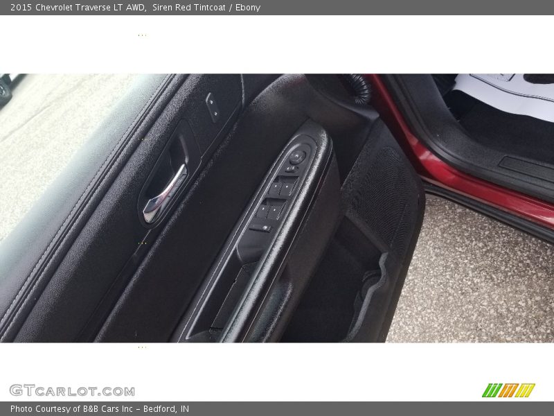 Siren Red Tintcoat / Ebony 2015 Chevrolet Traverse LT AWD