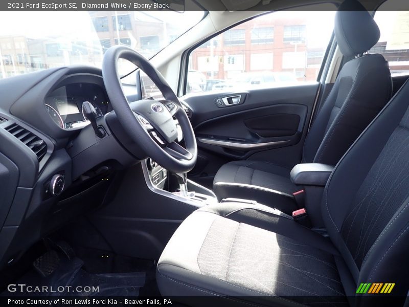 Diamond White / Ebony Black 2021 Ford EcoSport SE
