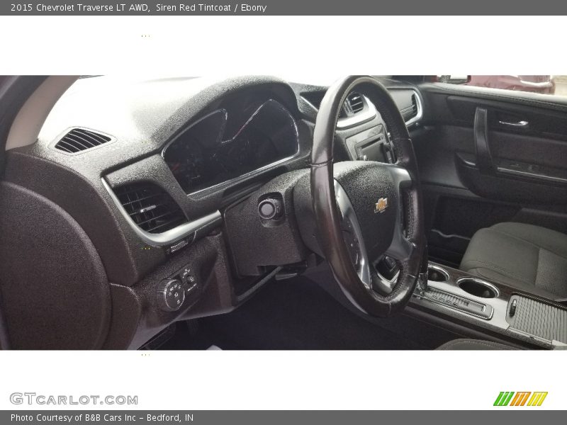 Siren Red Tintcoat / Ebony 2015 Chevrolet Traverse LT AWD