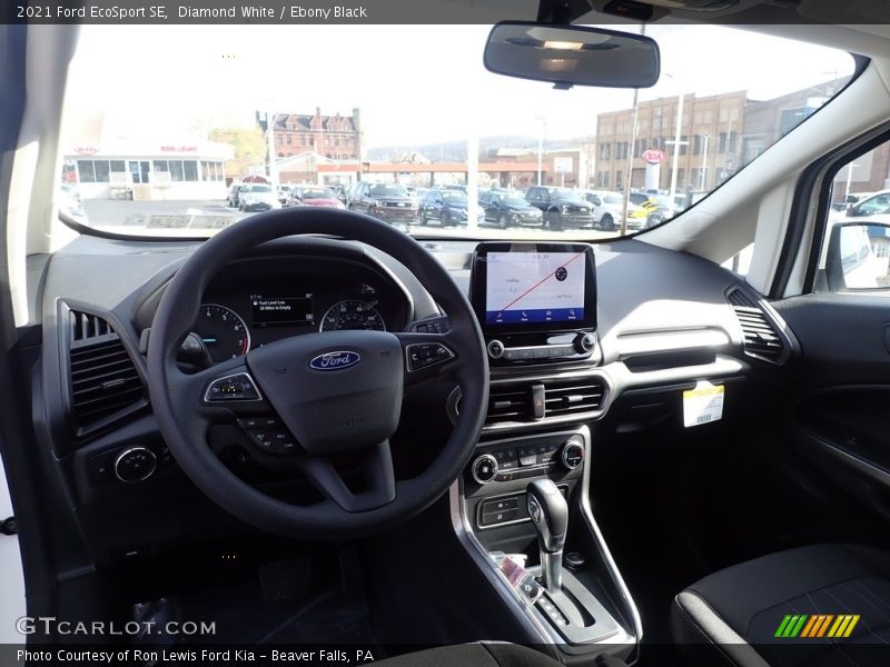 Diamond White / Ebony Black 2021 Ford EcoSport SE