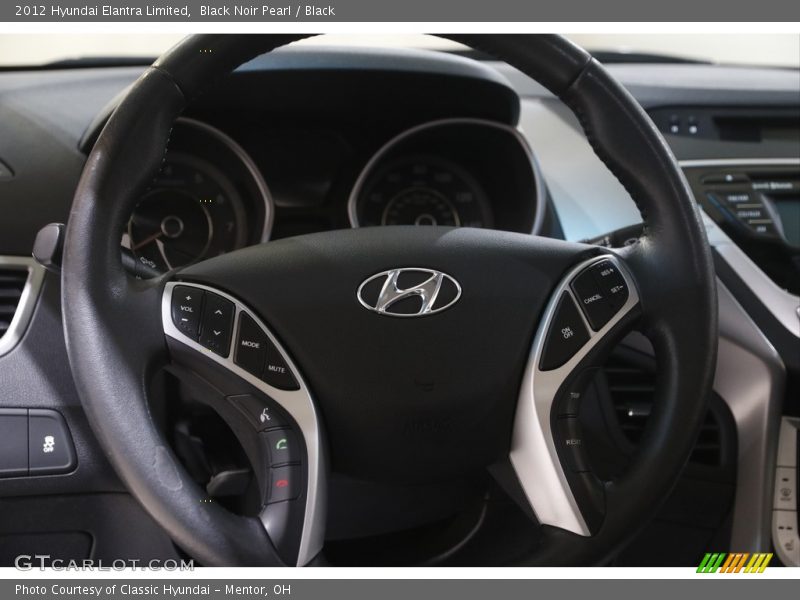 Black Noir Pearl / Black 2012 Hyundai Elantra Limited