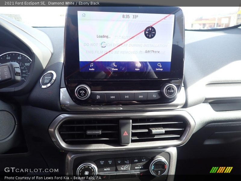 Diamond White / Ebony Black 2021 Ford EcoSport SE