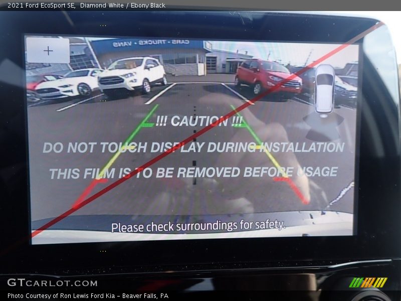 Diamond White / Ebony Black 2021 Ford EcoSport SE