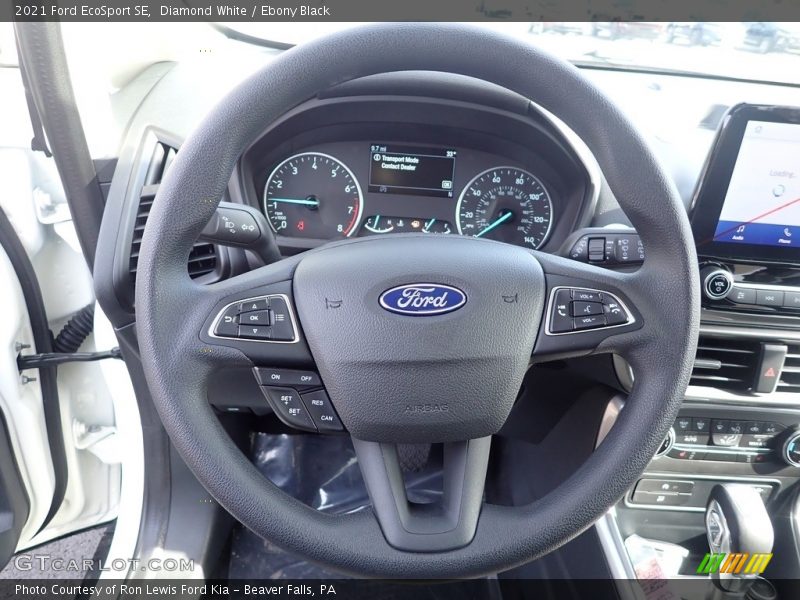 Diamond White / Ebony Black 2021 Ford EcoSport SE