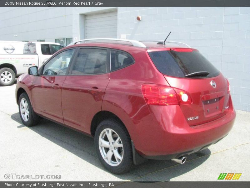 Venom Red Pearl / Gray 2008 Nissan Rogue SL AWD