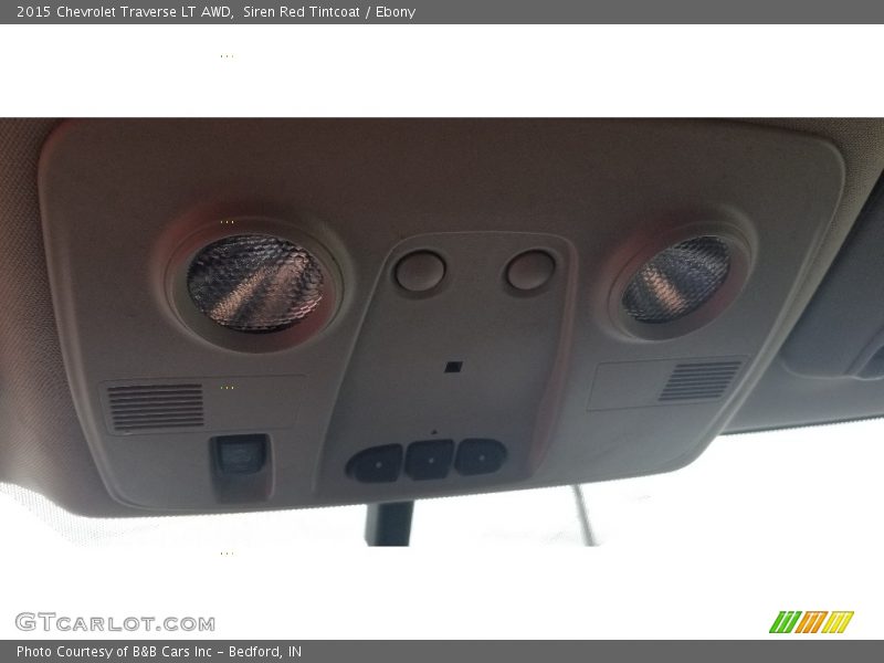 Siren Red Tintcoat / Ebony 2015 Chevrolet Traverse LT AWD
