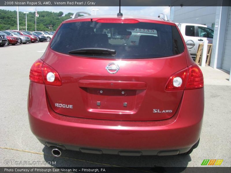 Venom Red Pearl / Gray 2008 Nissan Rogue SL AWD