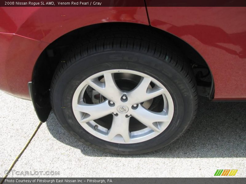 Venom Red Pearl / Gray 2008 Nissan Rogue SL AWD