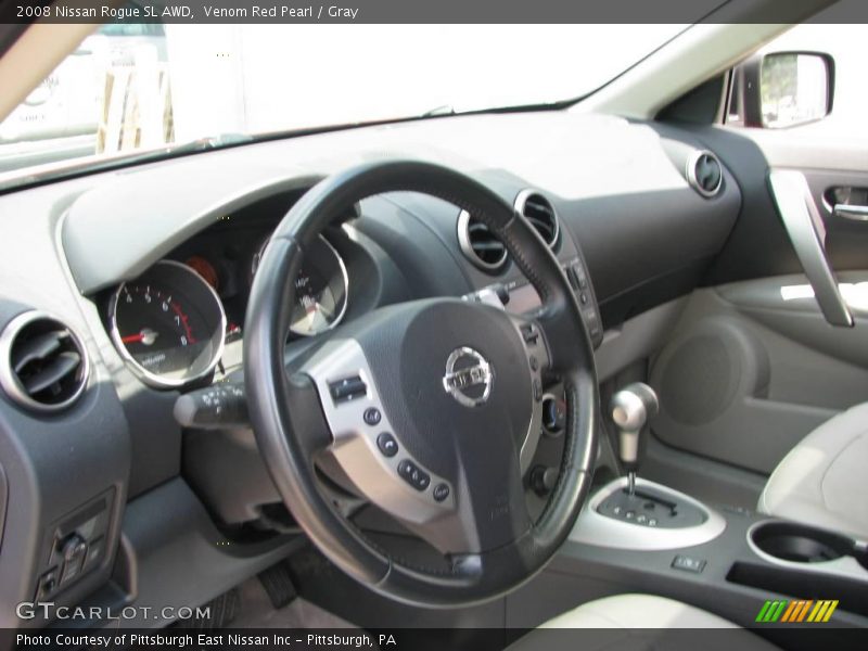 Venom Red Pearl / Gray 2008 Nissan Rogue SL AWD
