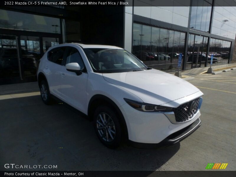 Snowflake White Pearl Mica / Black 2022 Mazda CX-5 S Preferred AWD