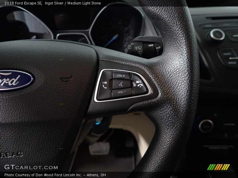 Ingot Silver / Medium Light Stone 2018 Ford Escape SE