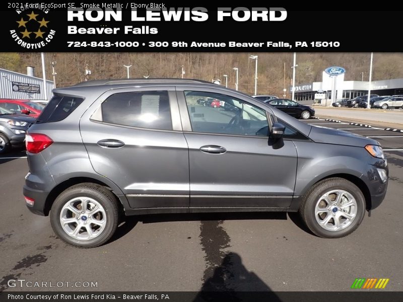 Smoke Metallic / Ebony Black 2021 Ford EcoSport SE