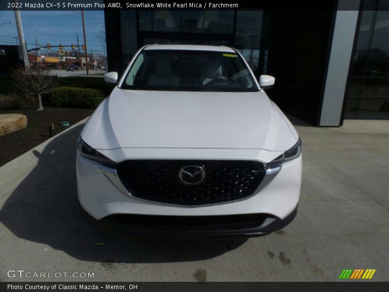 Snowflake White Pearl Mica / Parchment 2022 Mazda CX-5 S Premium Plus AWD