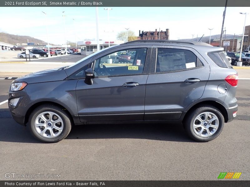Smoke Metallic / Ebony Black 2021 Ford EcoSport SE