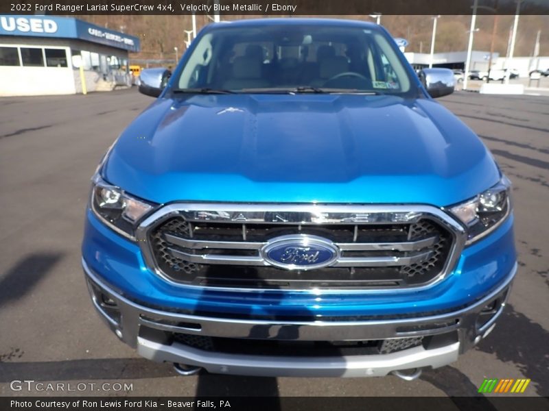 Velocity Blue Metallic / Ebony 2022 Ford Ranger Lariat SuperCrew 4x4