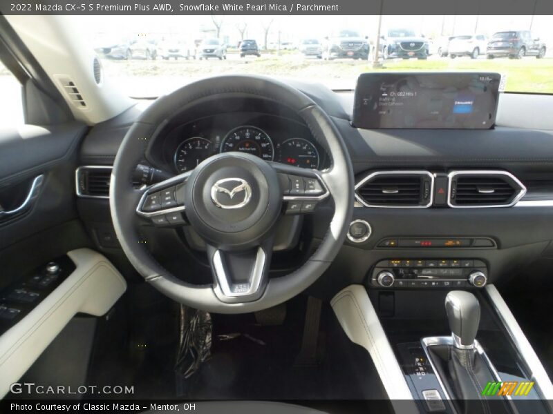 Snowflake White Pearl Mica / Parchment 2022 Mazda CX-5 S Premium Plus AWD