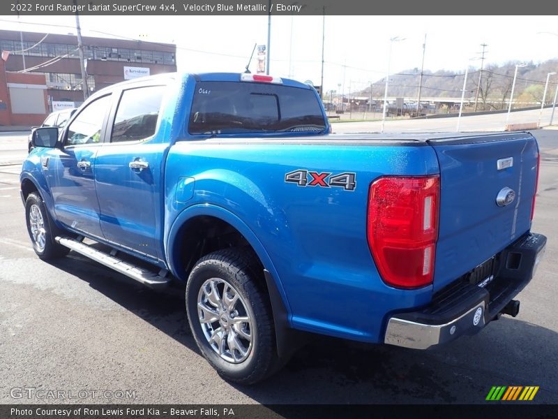 Velocity Blue Metallic / Ebony 2022 Ford Ranger Lariat SuperCrew 4x4