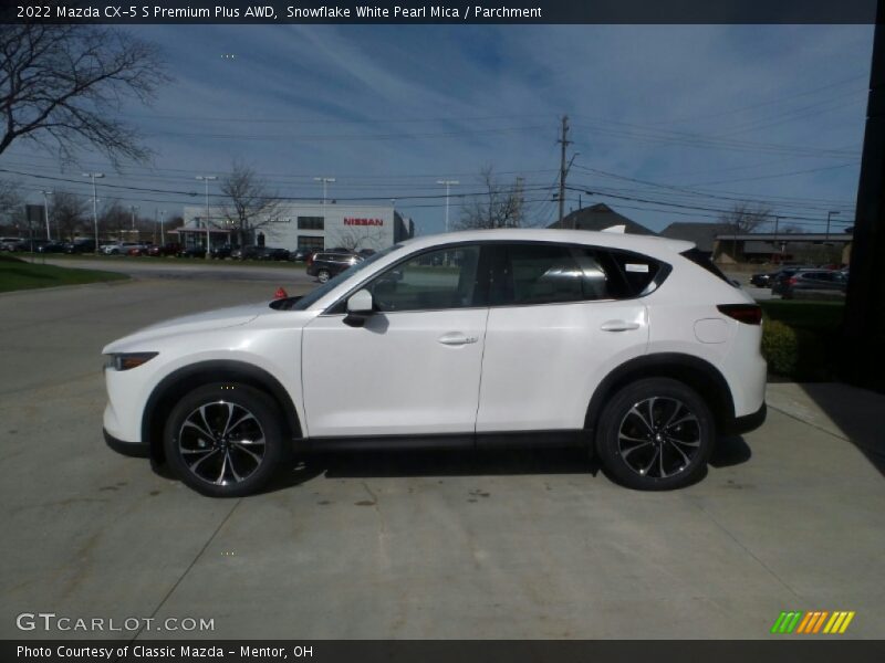 Snowflake White Pearl Mica / Parchment 2022 Mazda CX-5 S Premium Plus AWD
