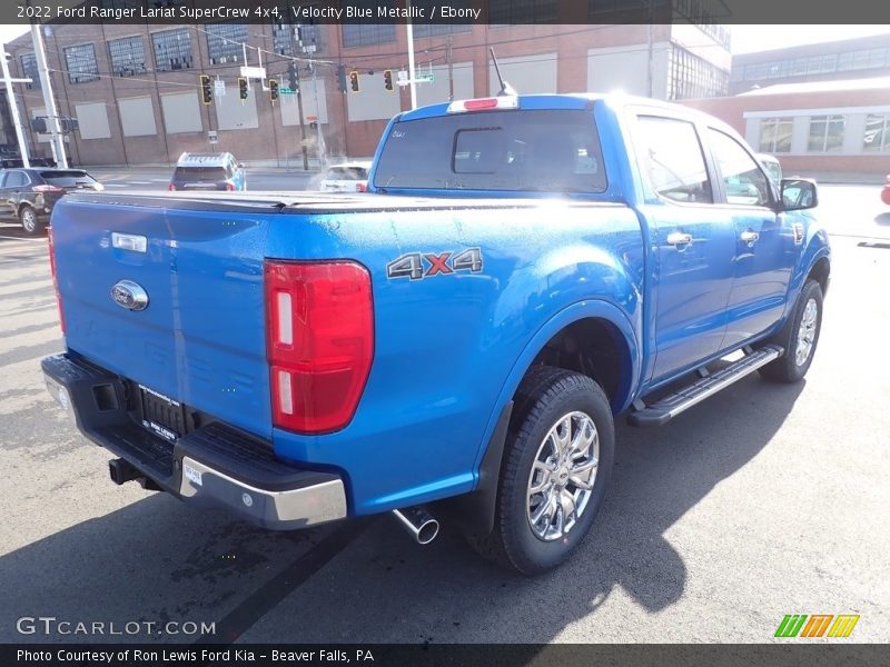 Velocity Blue Metallic / Ebony 2022 Ford Ranger Lariat SuperCrew 4x4