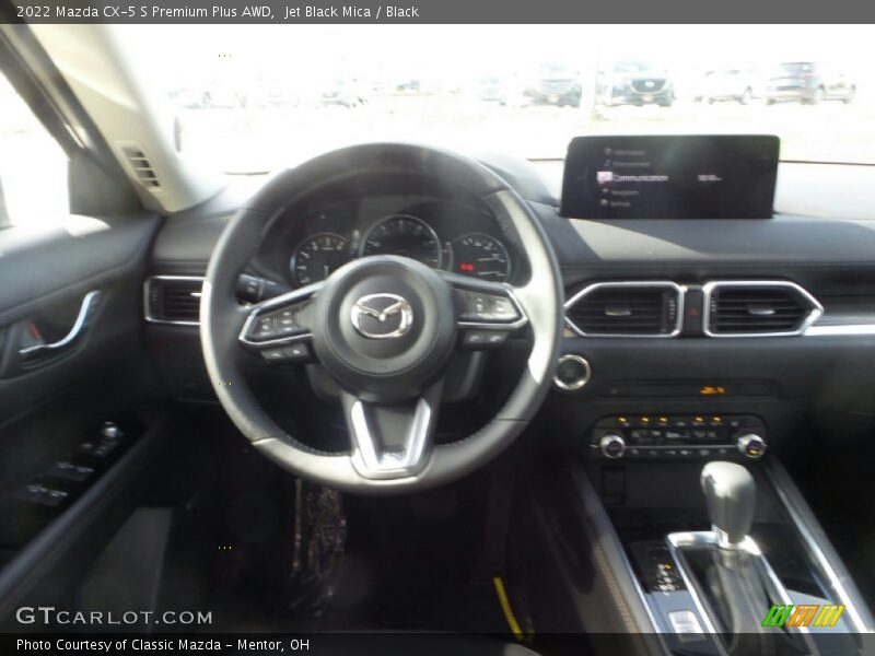 Jet Black Mica / Black 2022 Mazda CX-5 S Premium Plus AWD