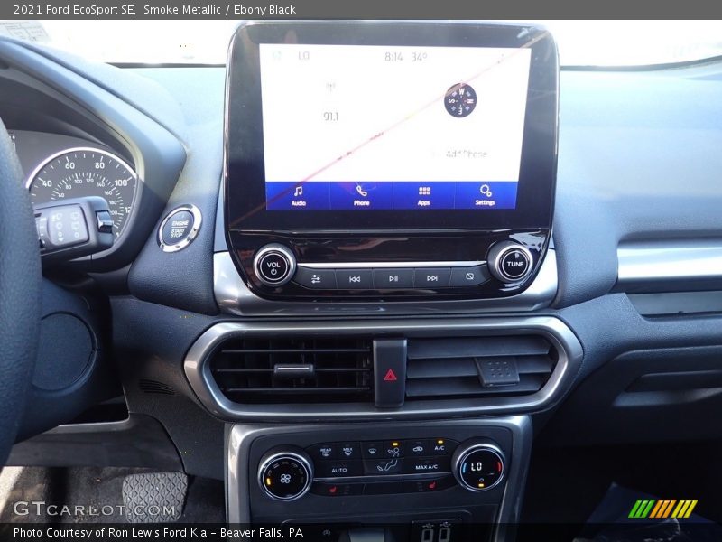 Smoke Metallic / Ebony Black 2021 Ford EcoSport SE