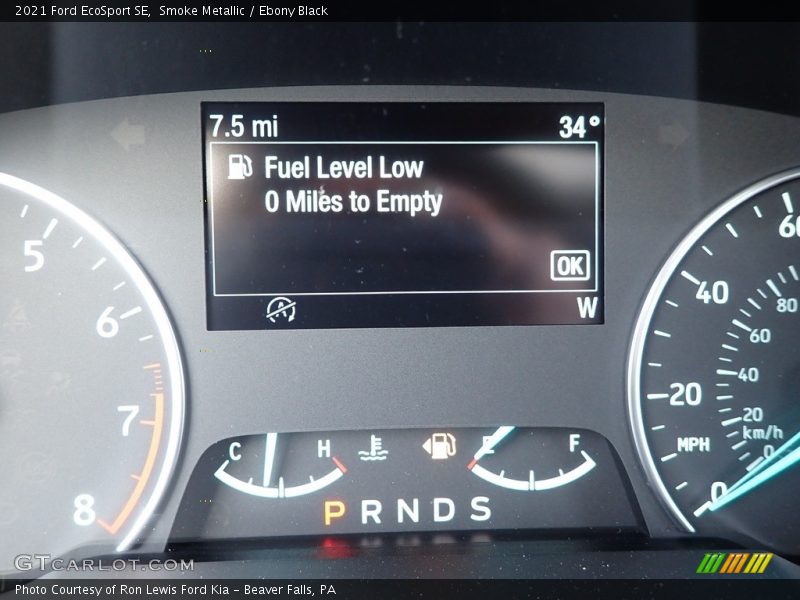 Smoke Metallic / Ebony Black 2021 Ford EcoSport SE