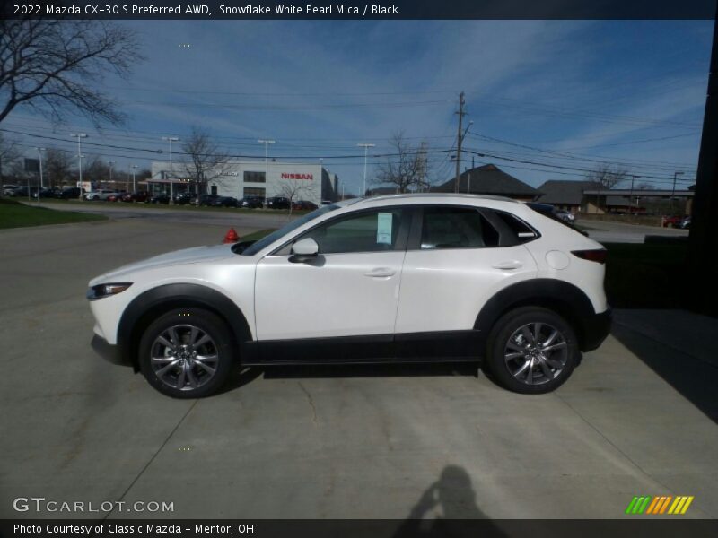 Snowflake White Pearl Mica / Black 2022 Mazda CX-30 S Preferred AWD