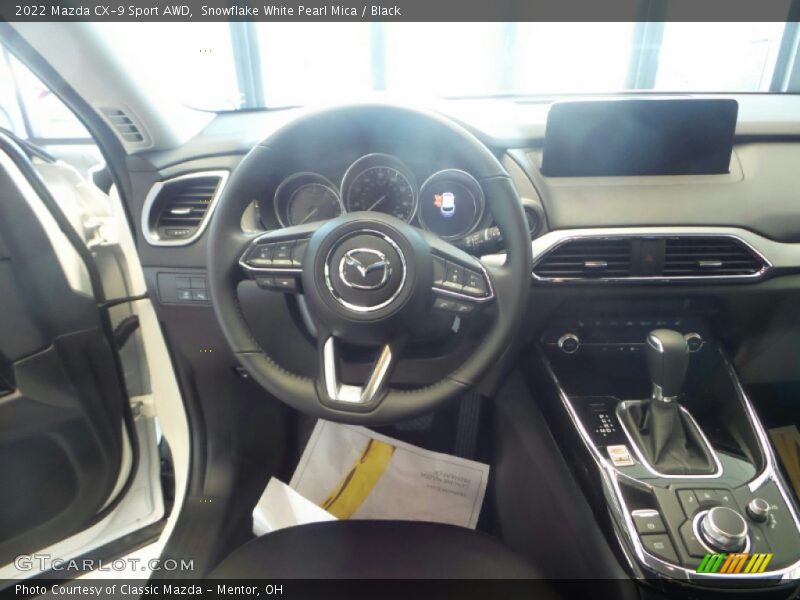 Snowflake White Pearl Mica / Black 2022 Mazda CX-9 Sport AWD