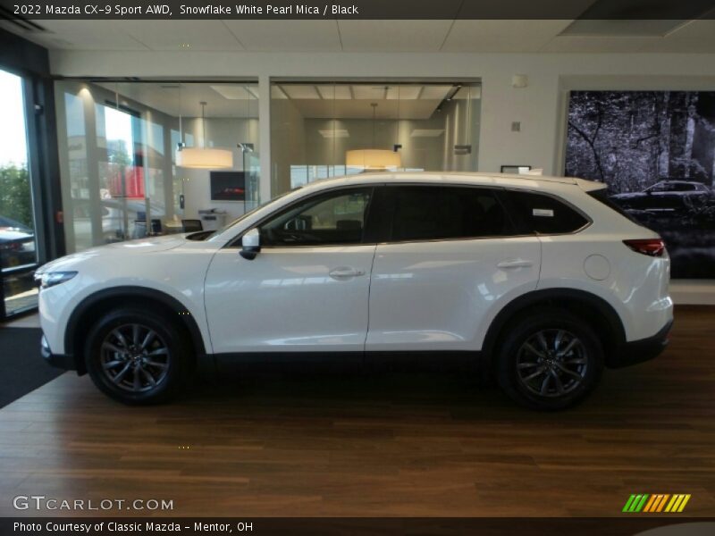 Snowflake White Pearl Mica / Black 2022 Mazda CX-9 Sport AWD