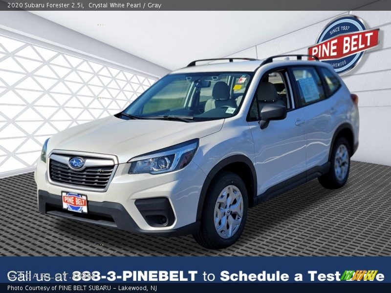 Crystal White Pearl / Gray 2020 Subaru Forester 2.5i