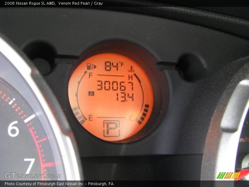 Venom Red Pearl / Gray 2008 Nissan Rogue SL AWD
