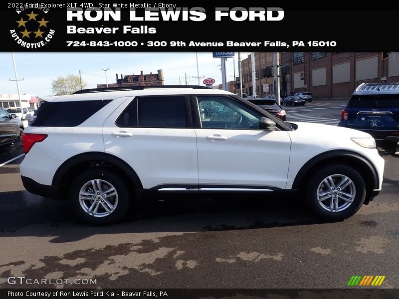 Star White Metallic / Ebony 2022 Ford Explorer XLT 4WD