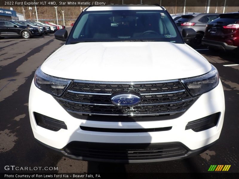 Star White Metallic / Ebony 2022 Ford Explorer XLT 4WD