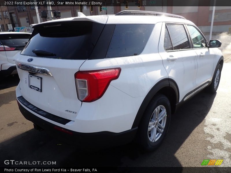 Star White Metallic / Ebony 2022 Ford Explorer XLT 4WD